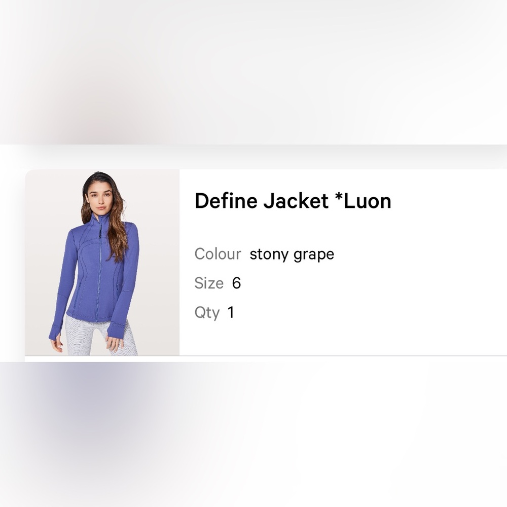 Lululemon define jacket purple